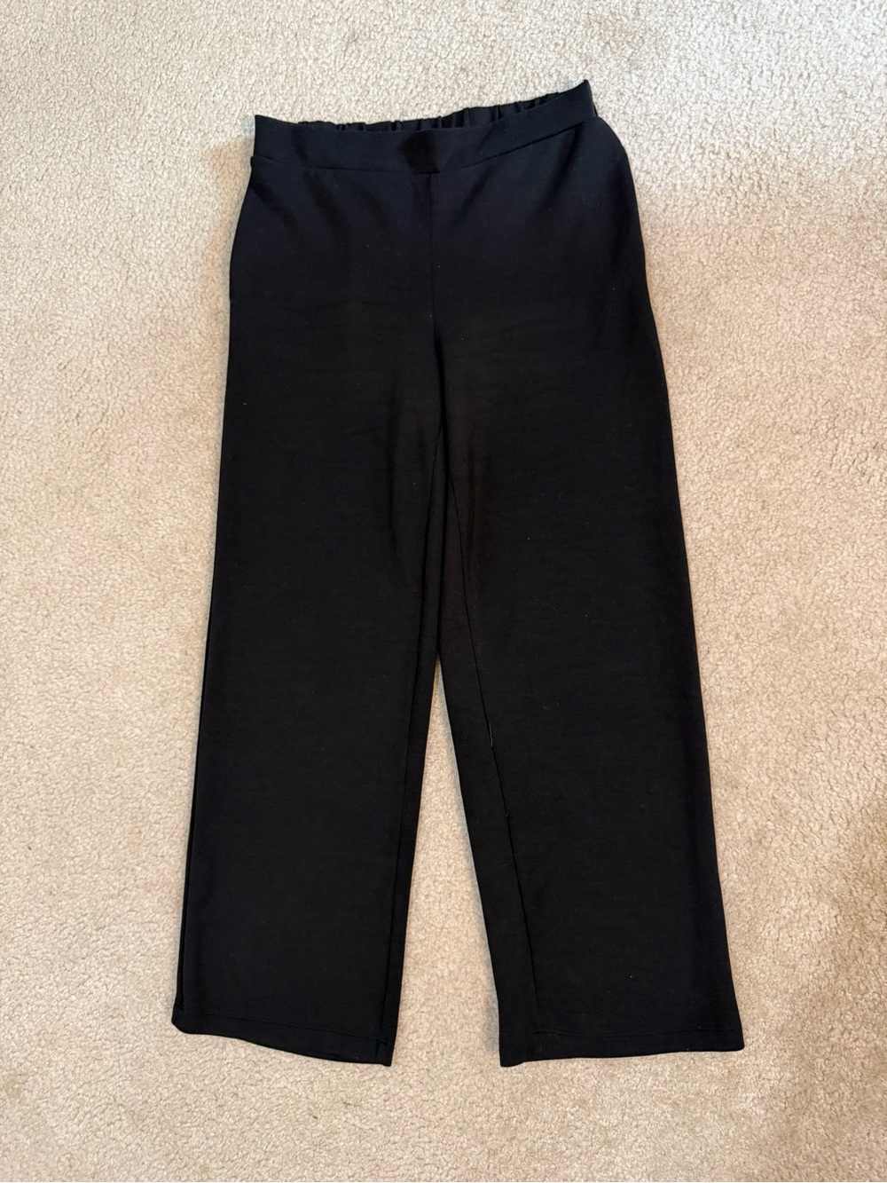 Black Elastic Waist Pull-On Pants